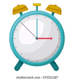 clock alarm time drawing isolated icon vector illustration design