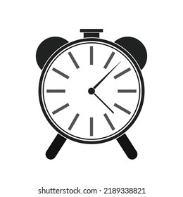 Clock alarm timer wake up grey icon - vector illustration