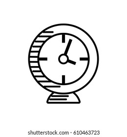 clock alarm watch outline vector illustration eps 10