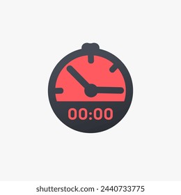 Clock analog and digit icon in trendy flat style. Clock icon page symbol for your web site design Clock icon logo, app, UI. Stock vector illustration isolated