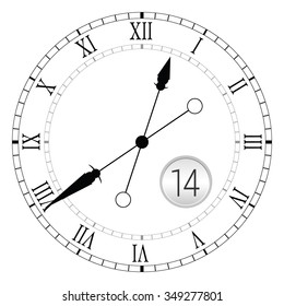clock antique black vector illustration