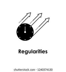 clock, arrow, growth icon. Element of business icon with description. Glyph icon for website design and development, app development. Premium icon