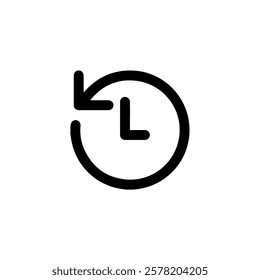 Clock with Arrow History Icon vector