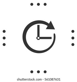 Clock with Arrow icon. Deadline time symbol. Business concept timer sign.