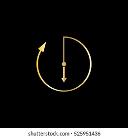 Clock With Arrow Icon Design Template Element