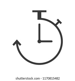 clock and arrow icon, pixel perfect