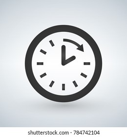 Clock and arrow icon. Time design. vector graphic