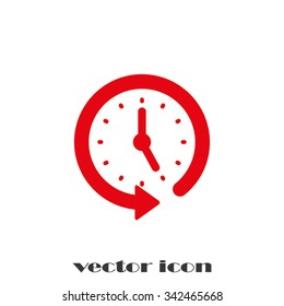 Clock arrow icon vector illustration eps10.