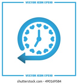 Clock arrow vector icon