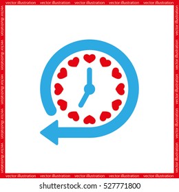 Clock arrow vector icon