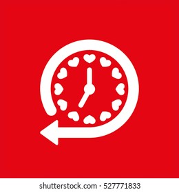 Clock arrow vector icon