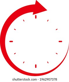 clock arrow vector icons. Delivery service, online deal remaining time web site symbols