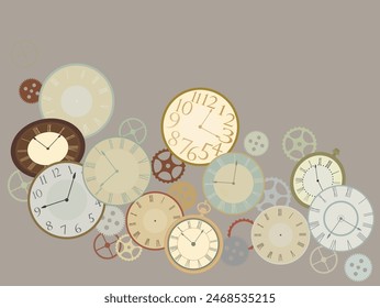 Clock background. Time. Vector illustration.