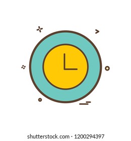clock basic icon vector design