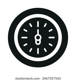 Clock bedroom icon glyph vector design templates simple and modern