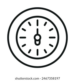 Clock bedroom icon line vector design templates simple and modern