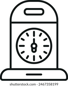 Clock bedroom icon line vector design templates simple and modern