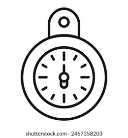 Reloj dormitorio icono línea de diseño de Vector Plantillas simples y modernas