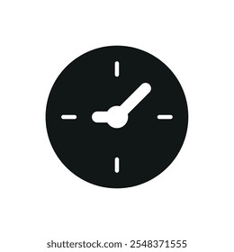 Clock bedroom icon vector basic design simple and modern concept graphic