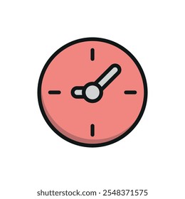 Clock bedroom icon vector basic design simple and modern concept graphic