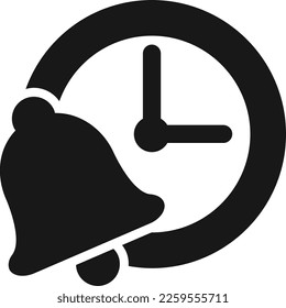 Icono de candado y timbre. Ilustración vectorial en blanco y negro. EPS 10