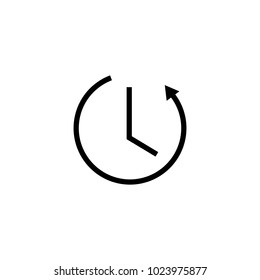 clock black Icon Vector illustration