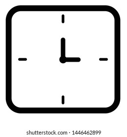 clock  - black vector icon