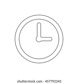 clock  - black vector icon