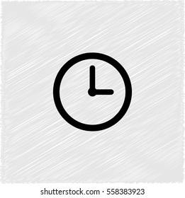 clock -  black vector icon