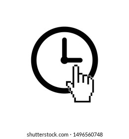 clock - black vector icon, clock setting icon. time icon