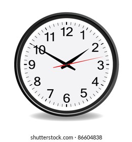 clock black vector illustration for best time