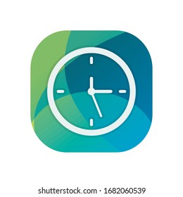 Clock block flat style icon design, Time tool watch second deadline measure countdown and object theme Vector illustration