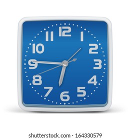 Clock blue - vector