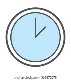 Clock Bold Icon Illustration