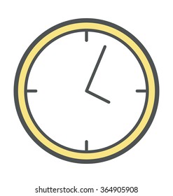 Clock Bold Icon Illustration 