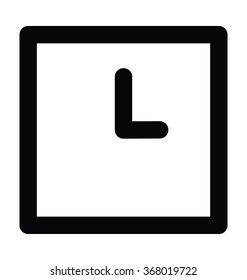 Clock Bold Line Vector Icon
