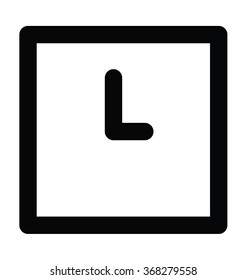 
Clock Bold Line Vector Icon
