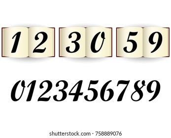 clock from books on a white background