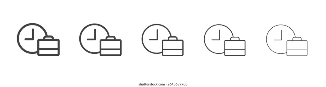 Relógio e ícone da pasta ilustração simples logotipo arte