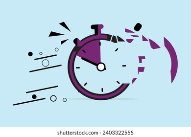 Clock bursting Out timing out concept