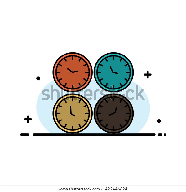 Clock Business Clocks Office Clocks Time Stock Vector Royalty