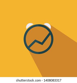Clock with business growth sign - vector