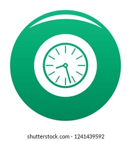 Clock business icon. Simple illustration of clock business vector icon for any design green