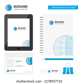 Clock  Business Logo, Tab App, Diary PVC Employee Card and USB Brand Stationary Package Design Vector Template