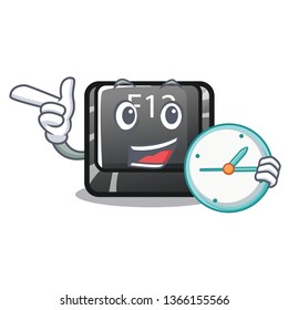 With clock button f12 isolated in the character