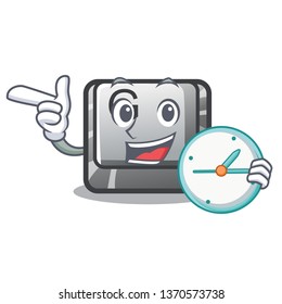 With clock button G on a game cartoon