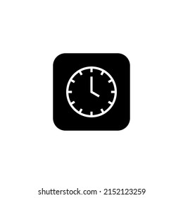 Clock button icon for apps and web sites