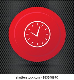 Clock button,vector