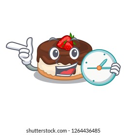 With clock cake berries in character that fresh
