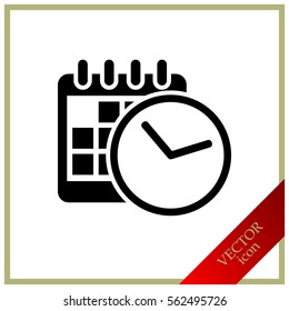 clock and calendar, icon